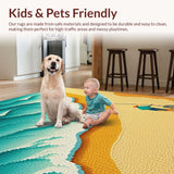 Funny Coir Door Mat for Beach House Decor(Blue)