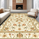 Sophisticated Area with Vintage Inspired Floral Motifs(Beige)