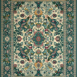 Elegant Green Abstract Fusion(Ivory)