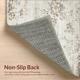 Floral Whisper Beige Anti Slip Bath Absorbent Shower(Beige)