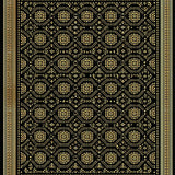 Luxurious Gold Vintage Floral Style(Black)