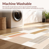 Modern Grid Area Self Adhesive Non Skid Absorbent Floor Duo(Beige)