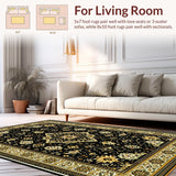 Elegant Floral Medallion Motif(Black)