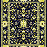 Navy Yellow Geometric Elegance(Black)
