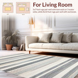 Artful Transitional Cream Stripes(Gray)