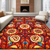 Lively Ornate Avian Decor Style(Red)