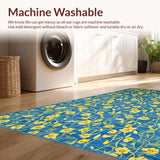 Rustic Blue Floral Elegance(Blue)