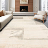 Abstract Geometric Area Non Slip Small Floor Mat for Home(Beige)