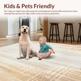Accent Floor Cover Area Non Slip Boho Distress(Beige)