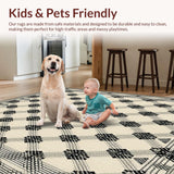 Modern Geometric Lattice Area With Diamond Accent(Beige)