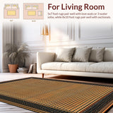 Elegant Earthy Patterned Runner(Black)