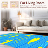 Stylish Modern Fish Stripe Decor(Blue)