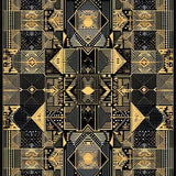 Chic Abstract Black and Gold Motif(Black)