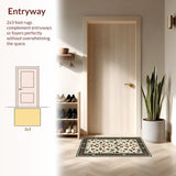 Artful Modern Leafy Motif(Ivory)