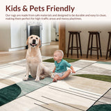 Abstract Geo Patch Low Pile Non Slip(Beige)