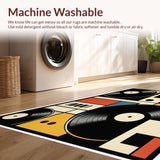 Retro Vinyl Record Bathroom Non Slip(Red)