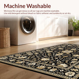 Chic Rustic Black Botanical Print(Black)