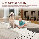 Abstract Art Area Modern Runner Non Slip Floor Accent(Gray)