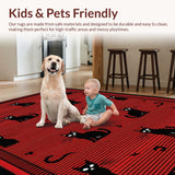 Adorable Pet Shape Decorative Mat(Red)