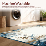 Elegant Petal Paradise Bathroom with Artistic Boho Flower(Ivory)
