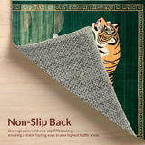 Artistic Ethnic Tiger Motif(Green)