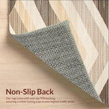 Modern Circular with Interlaced Chevron Designs(Beige)