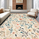 Stylish Teal and Salmon Blend(Ivory)