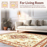Contemporary Boho Medallion with Intricate Caramel and Cream(Ivory)