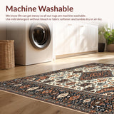 Intricate Boho Area With Deep Brown And Copper Geometric Design(Beige)