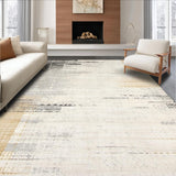 Modern Farmhouse Inspired Area with Distressed Artistic Design(Beige)