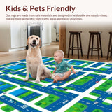 Whimsical Road Traffic Exploration Mat(Blue)