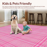 Modern Geometric Pink Checkered Style(Pink)