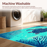 Coastal Vibrant Turtle Motif(Blue)