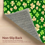 Whimsical Clover Patterned Welcome Mat(Green)