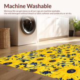 Retro Artistic Sunflower Print(Yellow)