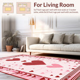 Vibrant Floral Heart Patterned(Red)