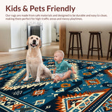 Rustic Ethnic Patterned Warmth(Blue)