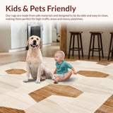 Modern Abstract Geometric with Artisan Beige Brown Hexagonal(Beige)