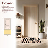 Animal Print Narrow Hallway Charcoal Pastel Tones(Pink)
