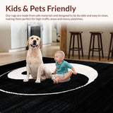 Elegant Circular Yin Yang Motif(Black)