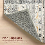 Boho Kitchen Runner of Non Slip Beige Grey(Gray)