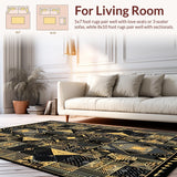 Chic Abstract Black and Gold Motif(Black)