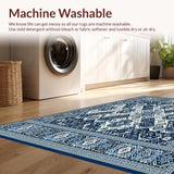 Scandinavian Boho Geometric Area(Blue)