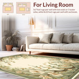 Anatolia Collection Area Sage Beige Flowing Scrollwork Design(Beige)