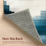 Modern Ombre Striped Design Non Slip Floor Covering(Gray)