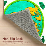 Round Moss Inspired Bath Mat for Aesthetic Bathrooms(Blue)
