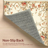 Floral Patterned Area Ivory Beige(Ivory)