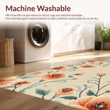 Modern Beige Geometric Floral(Beige)