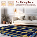 Contemporary Abstract Gold(Blue)