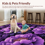 Vibrant Floral Round Design(Purple)